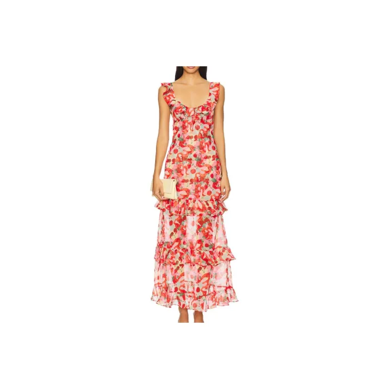 FOR LOVE & LEMONS Sleeveless Dress Women's Red-0