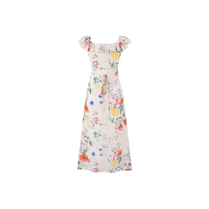 DOKZB Sleeveless Dresses Women's Apricot-1