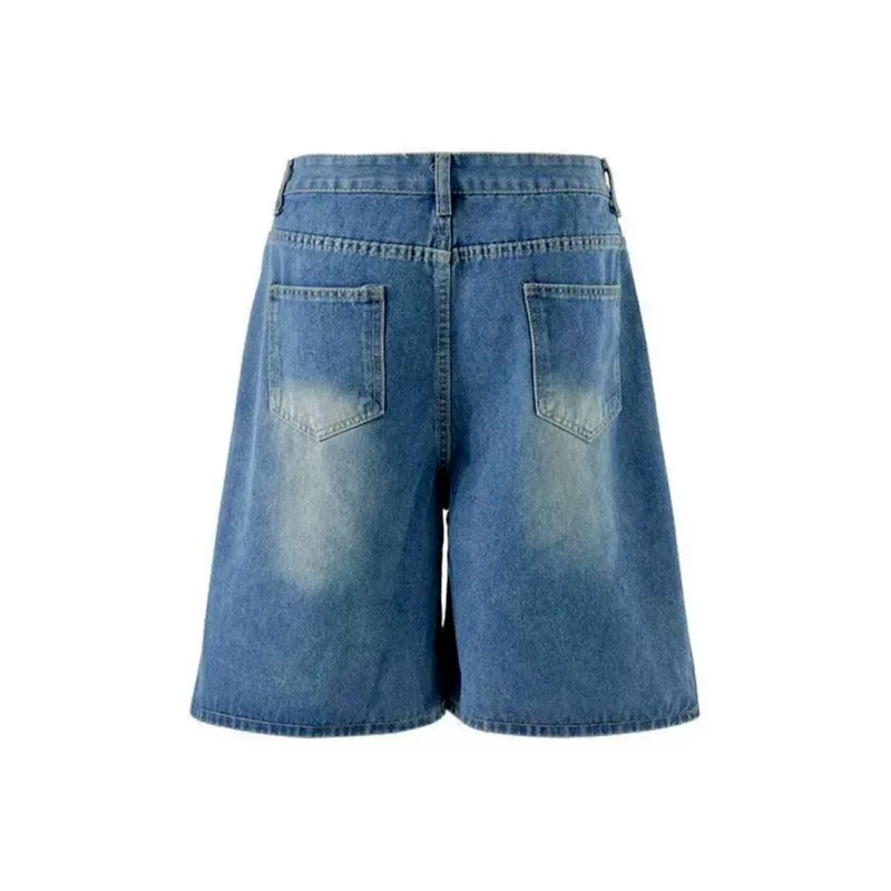 Garbege Denim Shorts Women's Blue-1