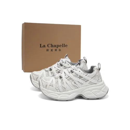 La Chapelle Wear resistant, Lightweight, Breathable, And Non slip. Low Top Chunky Sneakers Women's White