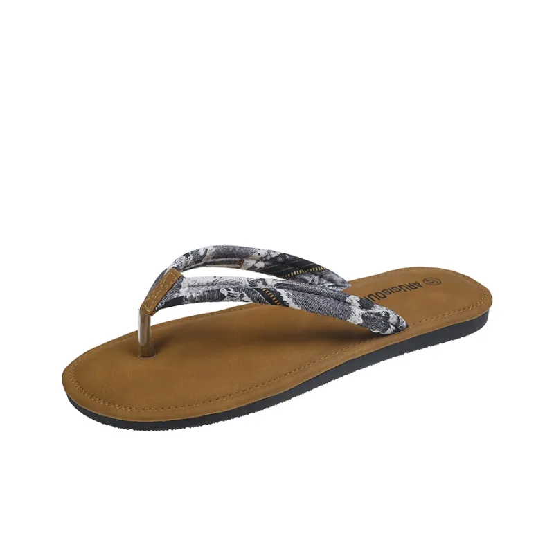 AJPAP Rubber Sole Embroidery Odor Resistant, Slip Resistant, Quick Dry Flip Flops Women's-10