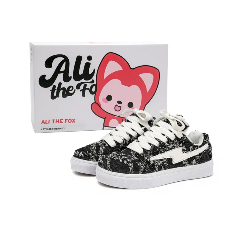 ALI THE FOX Slip Resistant Cushioning, Abrasion Resistant, Height Increasing Low Top Skateboard Shoes Unisex-0