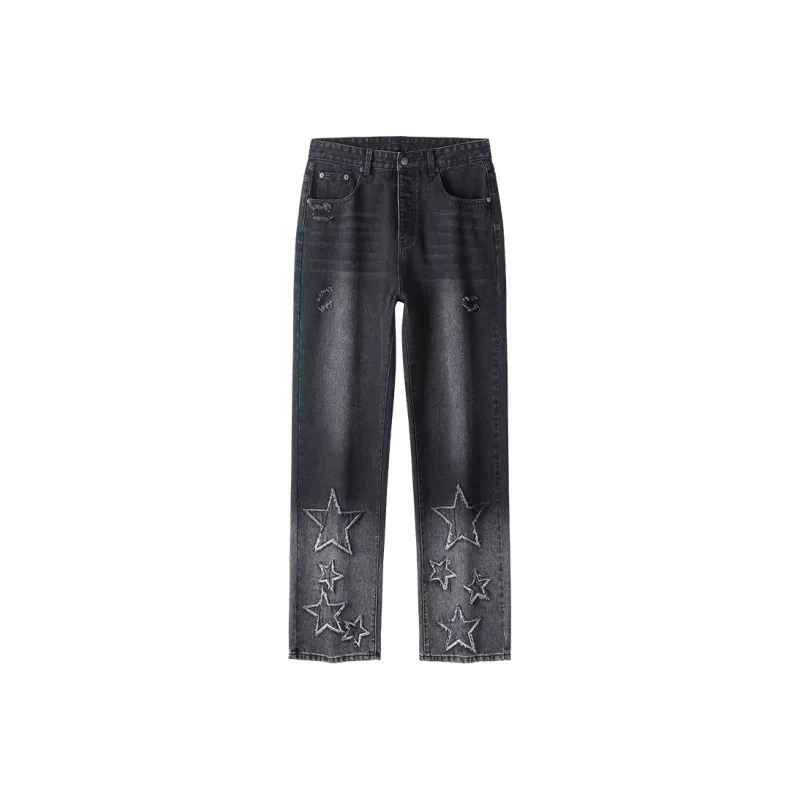NVRFRGT Jeans Unisex Black Gray Color-0