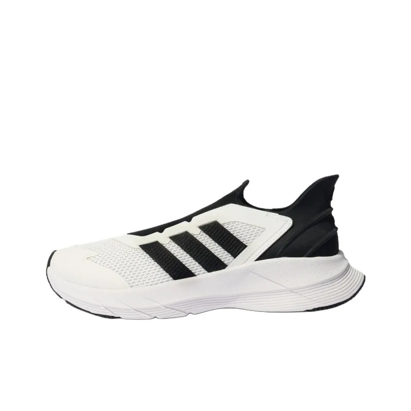 Adidas Anti Slip Wear Resistant Low Top Running Shoes Unisex Black White-0