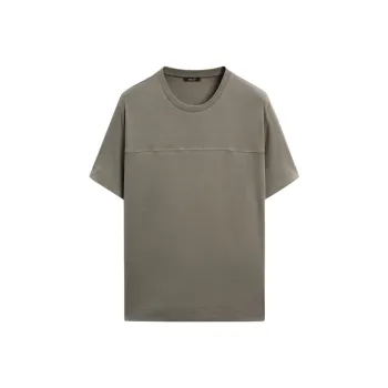 Massimo Dutti T Shirts Men Gray Brown