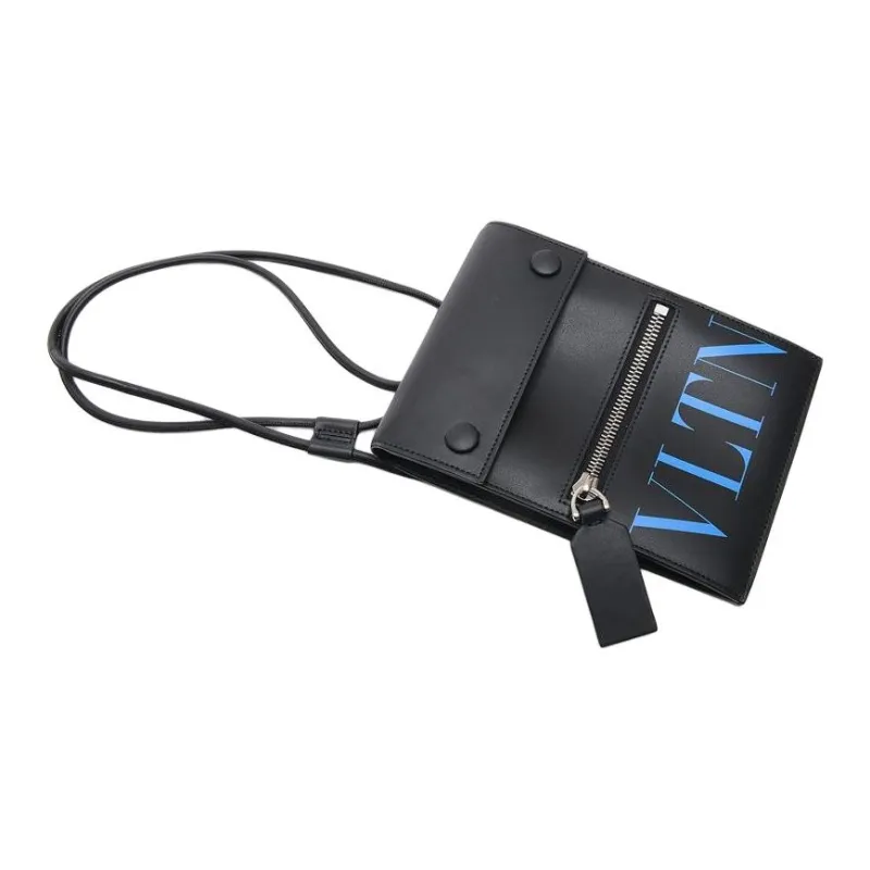 Valentino Leather Crossbody Bag Men's Black-3