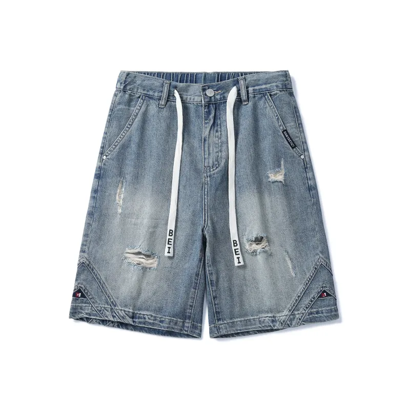 SANTASTIC Denim Shorts Men Blue-0