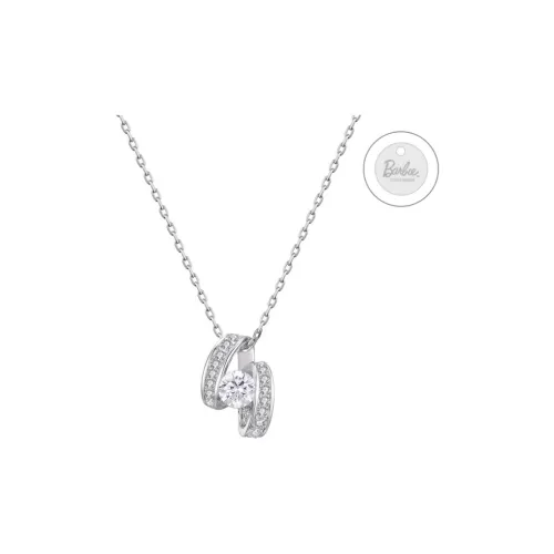 Barbie S925 Silver Necklaces Women's Silver, Gift Box Set