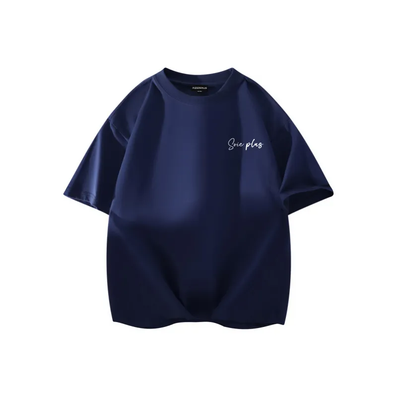 SOIE T-Shirts Unisex Navy Blue-1