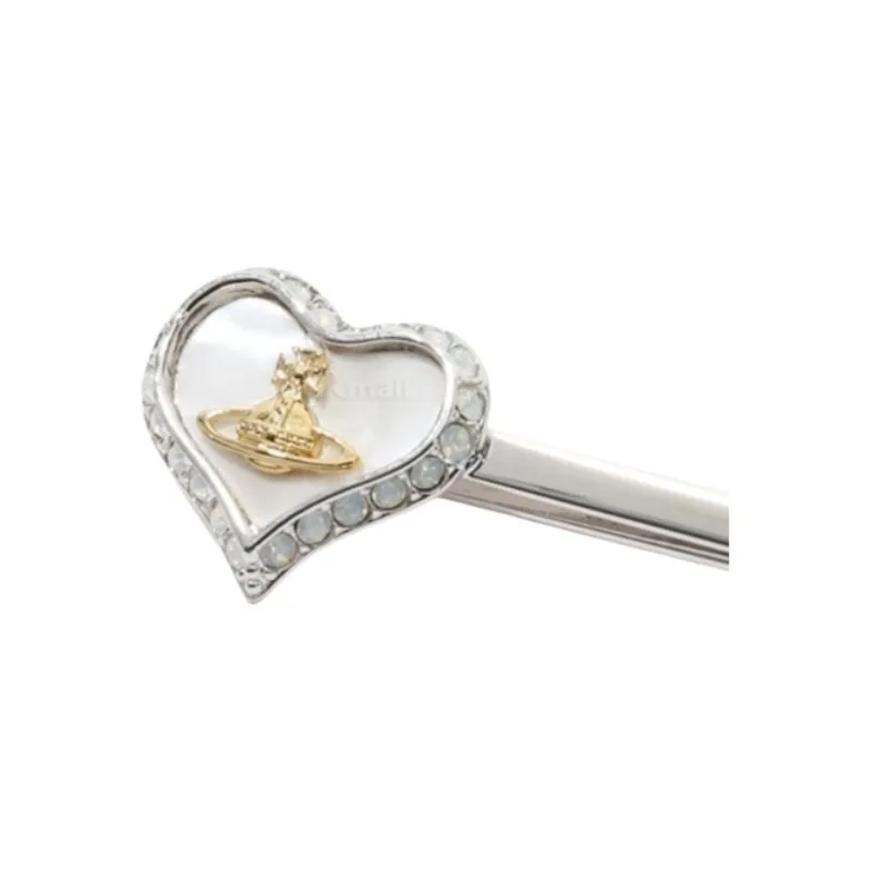 Vivienne Westwood Brass Hair Clips Women's Silver-1