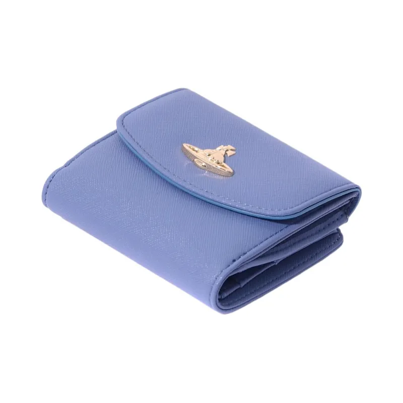 Vivienne Westwood Synthetic Leather Wallet Trumpets Women's Blue-3