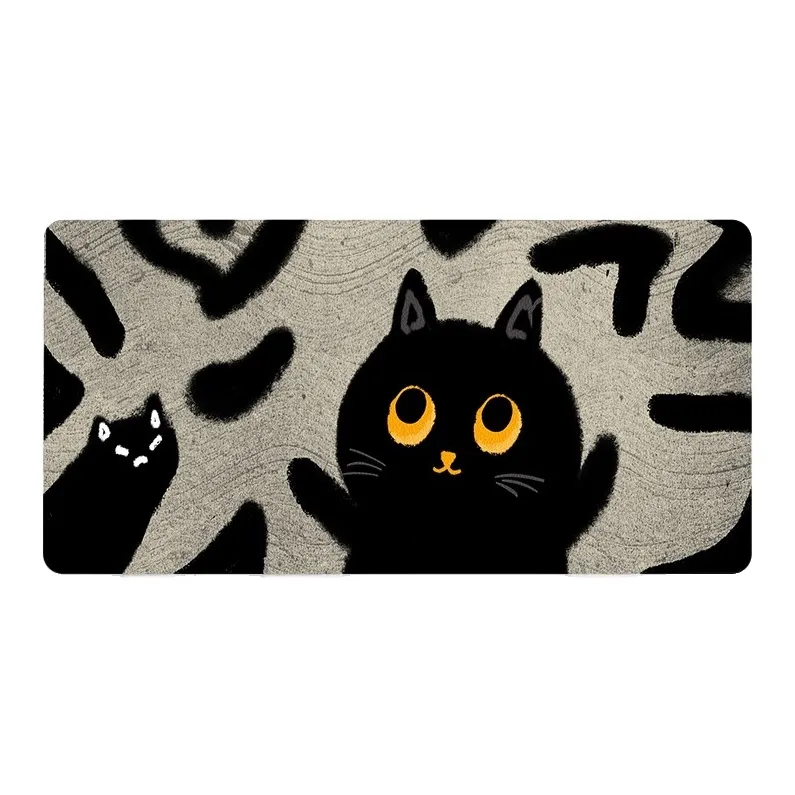 DANYIN V SION Line Kitten Extra Large Women's Office Study Gaming Computer Keyboard Leather Desk Mats Mouse Pads-17
