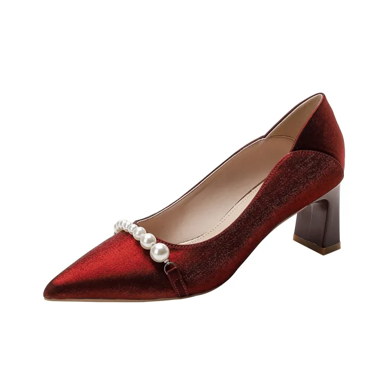 Varib Chunky Heel High Heels 6CM Women's-7