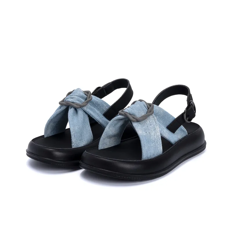HUANQIU One Strap Sandals 3.5cm Women's Blue-2