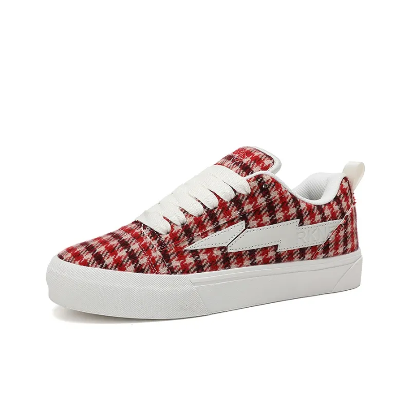 VFTS Anti Slip Wear Resistant Low Top Skateboard Shoes Unisex Jam Red-28