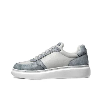THOM WILLS Cracked Ice Casual Versatile Trainer Shoes Low Top Skateboard Shoes Men's Blue White
