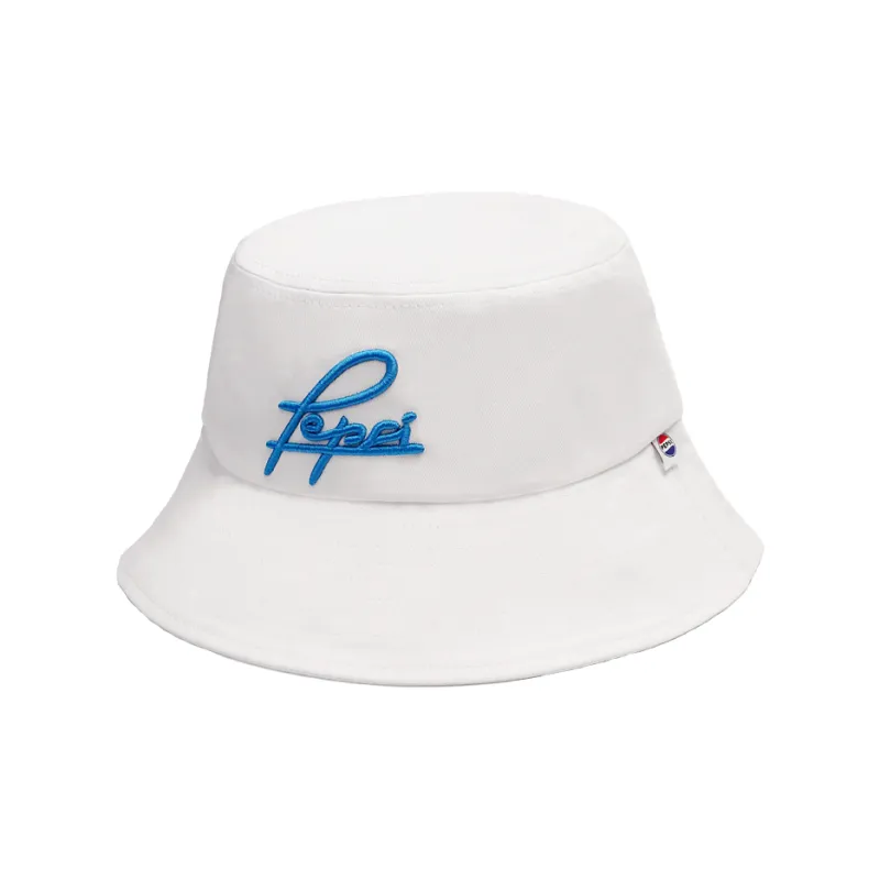 Pepsi Cotton Comfortable And Breathable Bucket Hats Unisex Black/Ecru-5