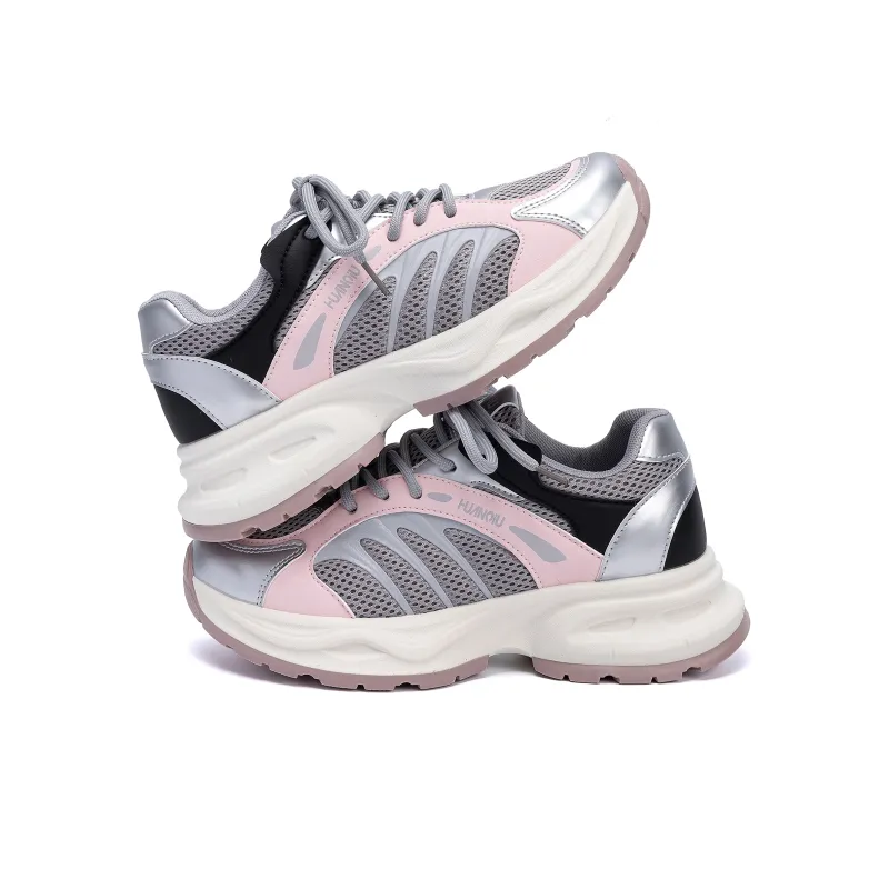 HUANQIU Coverage Lightweight Height Increasing Low Top Chunky Sneakers Women's-2