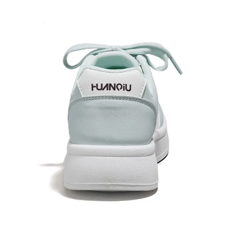 HUANQIU Slip Resistant, Lightweight, And Breathable Low Top Skateboard Shoes Women's White Moonlight-3