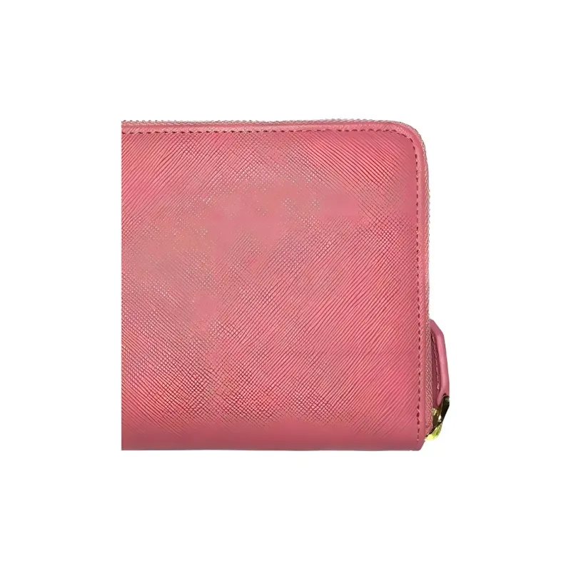 PRADA Luggage Collection Cow Leather Wallet Women's Geranium Pink-3