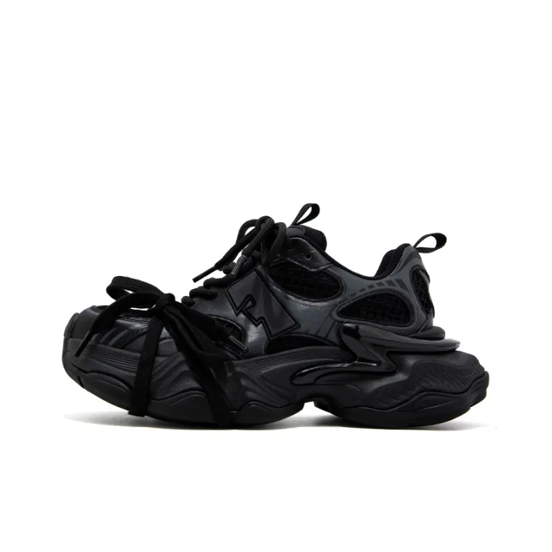 FALLINMISS Star Sea Shoe Series Lightweight Height Increasing Low Top Chunky Sneakers Women's-26