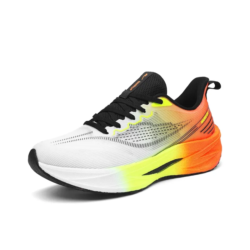 WARRIOR Running Shoes Men Low Top Orange/White-1