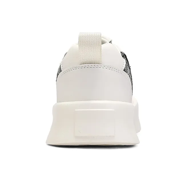 ABCIU Slip Resistant Shock Absorbers Low Top Skateboard Shoes Men's White Black-4