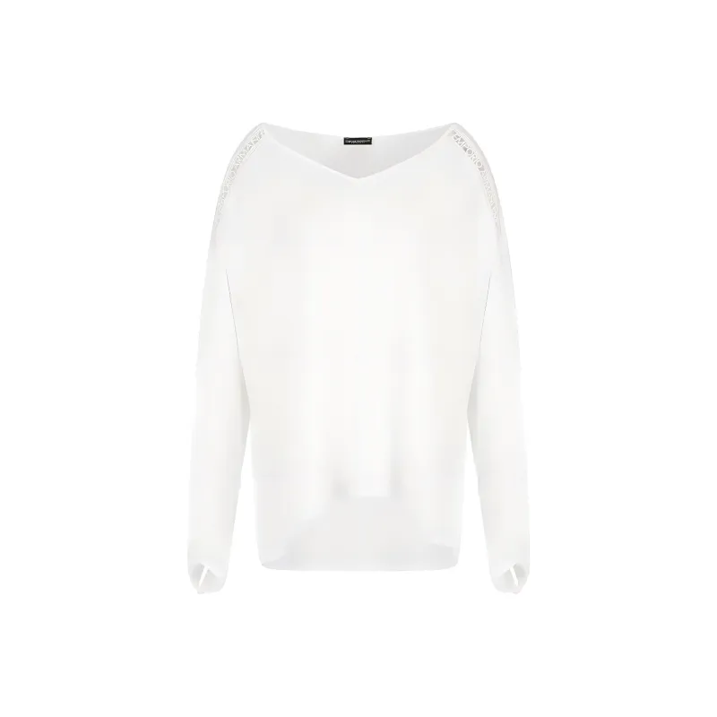 EMPORIO ARMANI Embroidered logo Blouse-0