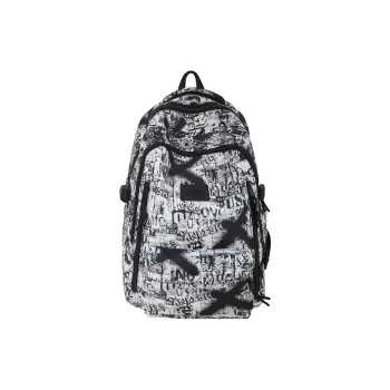 WICKBUEN Nylon Backpack Unisex Black/Brown/Blue