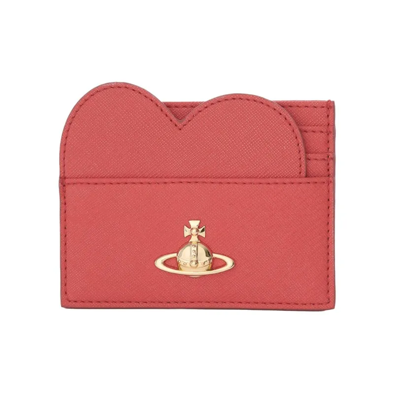 Vivienne Westwood Saffiano Synthetic Leather Card Holder Women's Red-0