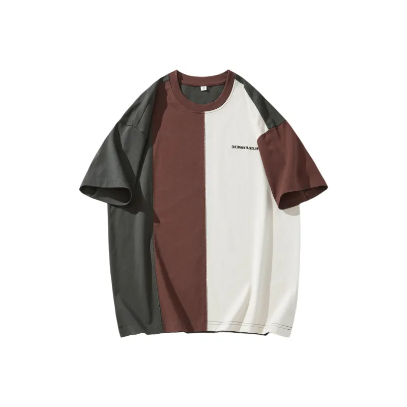 Go it alone T Shirts Unisex Apricot & Brown & Gray-0