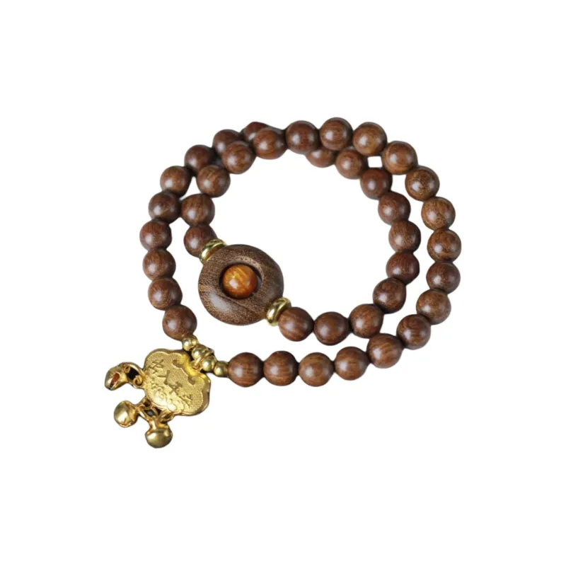 Lordship Golden Sandalwood Bead Chain Unisex-0