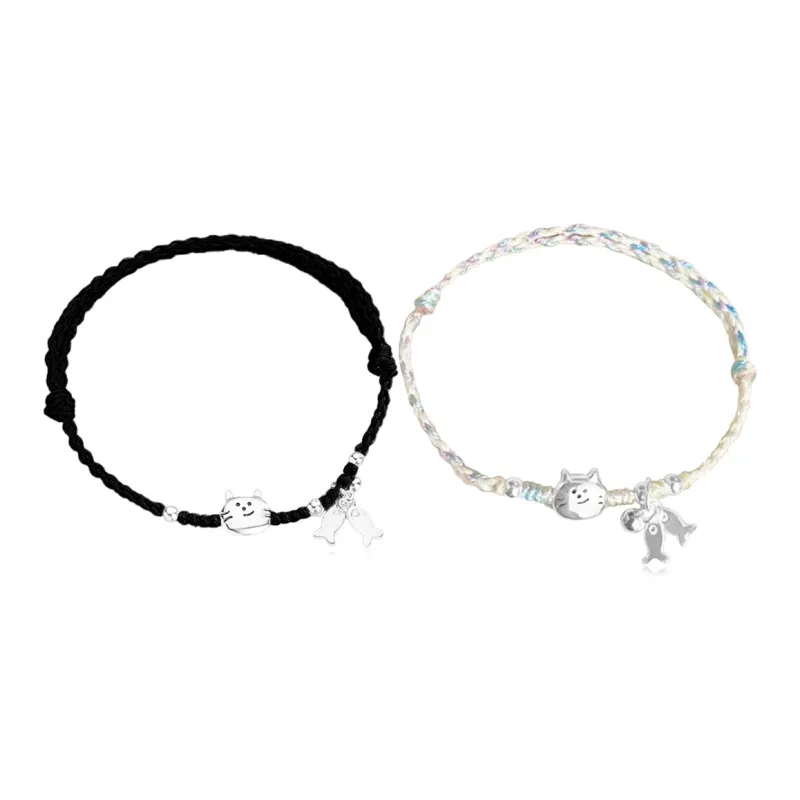 JOYDINNY Fabric Rope Bracelets Women's-11