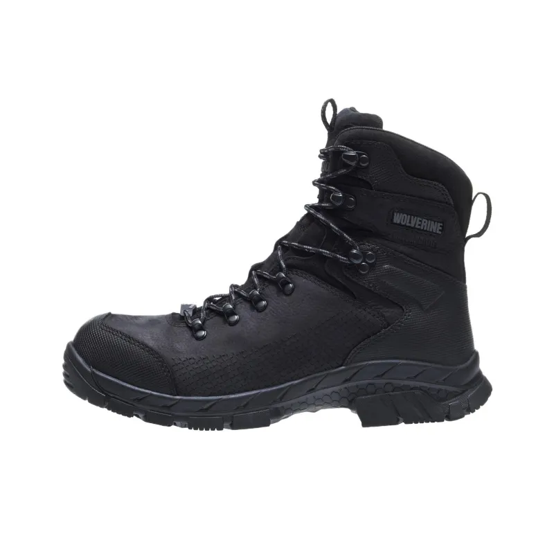 WOLVERINE Glacier Xtreme Waterproof Composite Toe Boots Black-0