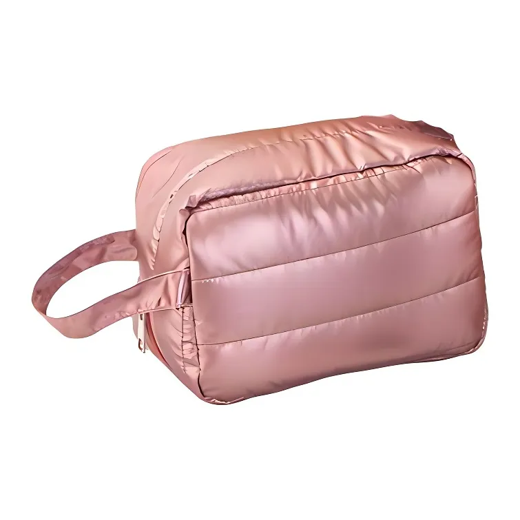 ALOENEY Polyester Makeup Bag Women's Bright Pink \ Bright Silver-6