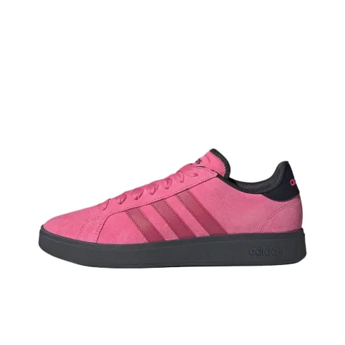 Adidas Grand Court Base 00s Anti Slip Wear Resistant Low Top Skateboard Shoes Unisex Pink