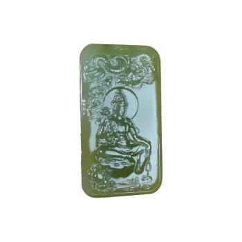 BUDOUXIAOAI Pendants White Jade/Pale Greenish White Jade Unisex