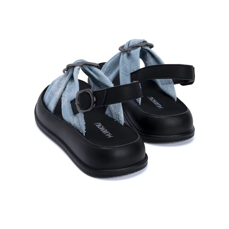 HUANQIU One Strap Sandals 3.5cm Women's Blue-6
