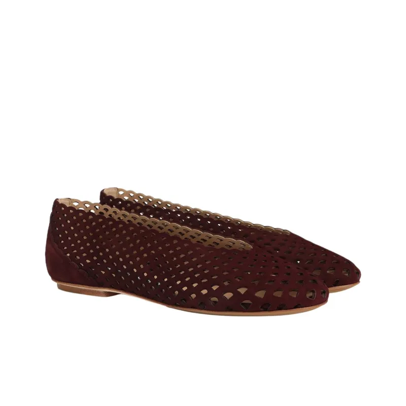 SERGIO ROSSI Sr Micro Mermaid Casual Single Shoes Women's Burgundy-2