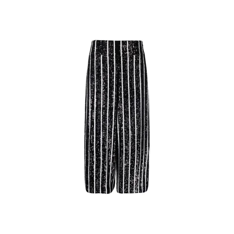 BALMAIN Sequin embellished Wide leg Trousers-0