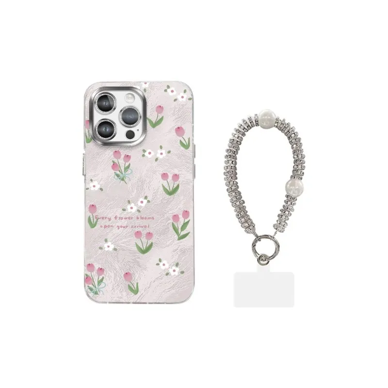 XUANCAISHI Pink Tulip Phone Cases Compatibility With Apple 16/16e/15/14/13/12 Models.-8