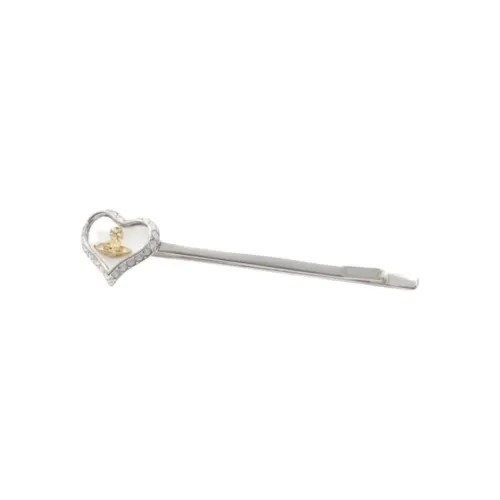Vivienne Westwood Brass Hair Clips Women's Silver