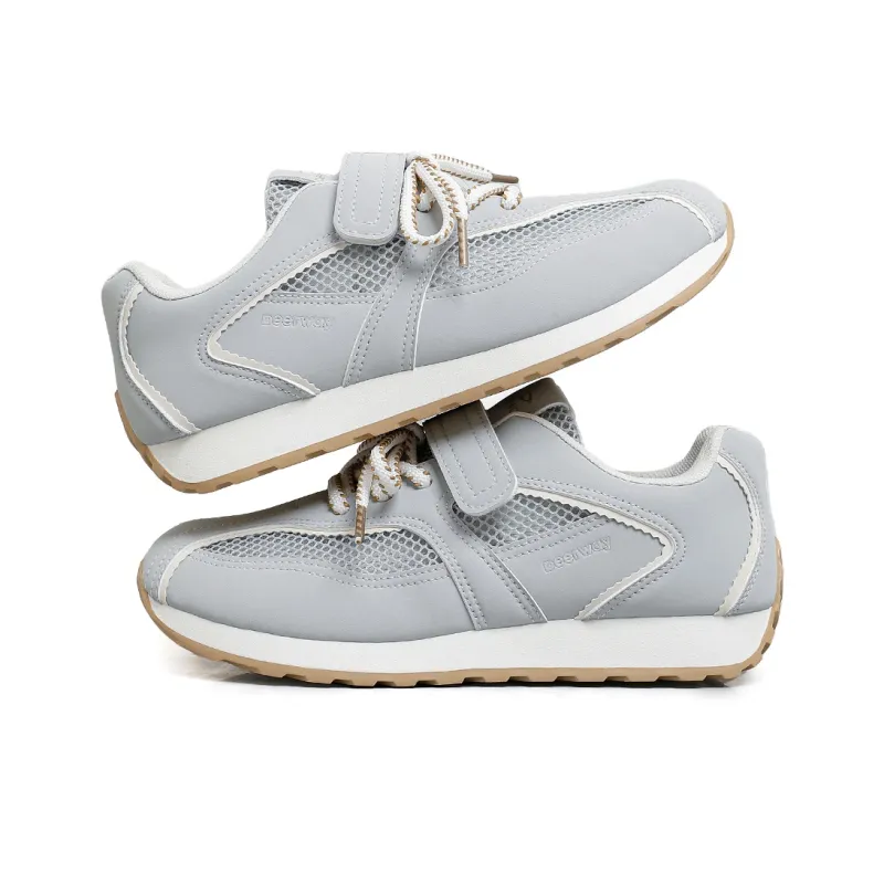 DEERWAY Height Increasing Abrasion Resistant Lightweight Slip Resistant Low Top Casual Shoes Women's Haze Blue-2
