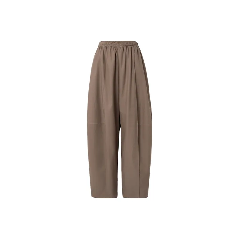SOON FLOWER Casual Pants Women's Coffee Green-0