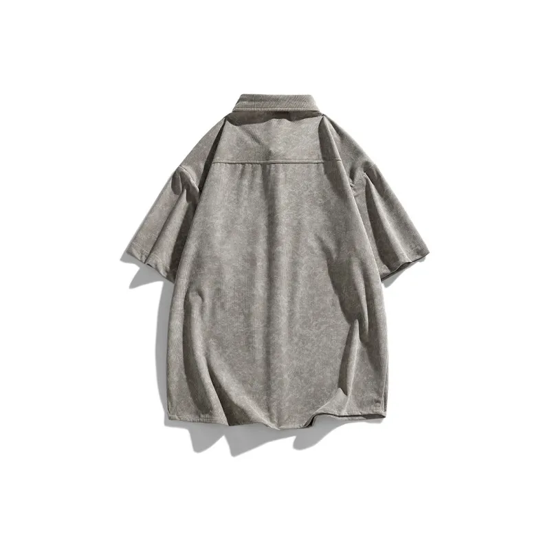 PEIMENG Shirts Men Tie-Dye Light Gray-1