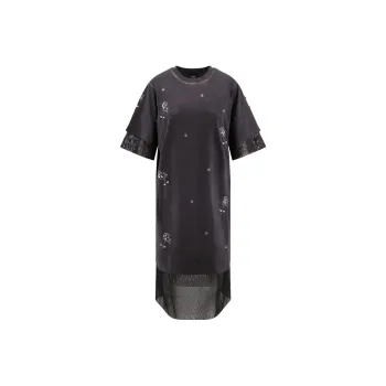 PINKO Short Sleeved Dress Women's Black