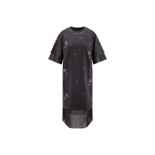 PINKO Mesh Panel T shirt Dress