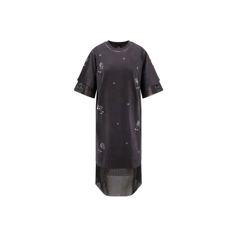 PINKO Mesh Panel T shirt Dress-0