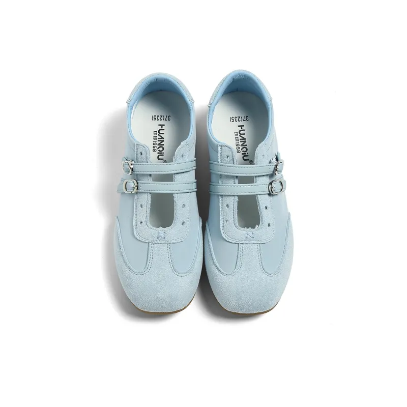 HUANQIU Abrasion Resistant, Breathable, Lightweight Low Top Casual Shoes Women's Blue-4