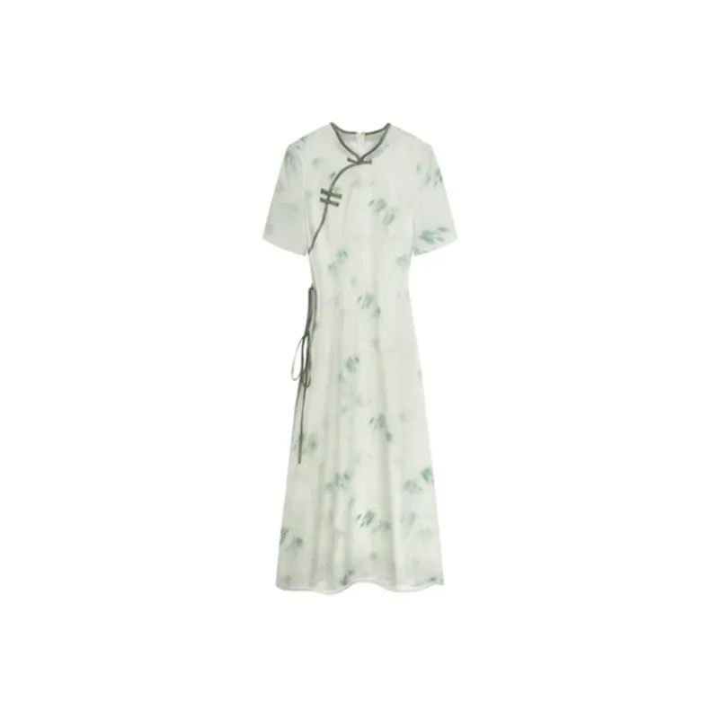 XIAOJUCHUANLI Short Sleeved Dress Women's-0
